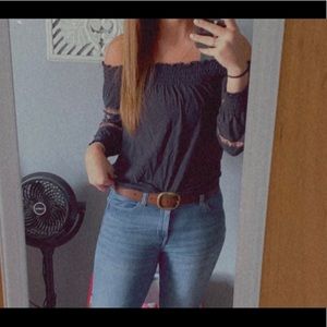 Off the shoulder floral top